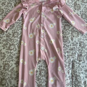 Pink Floral Baby One Piece